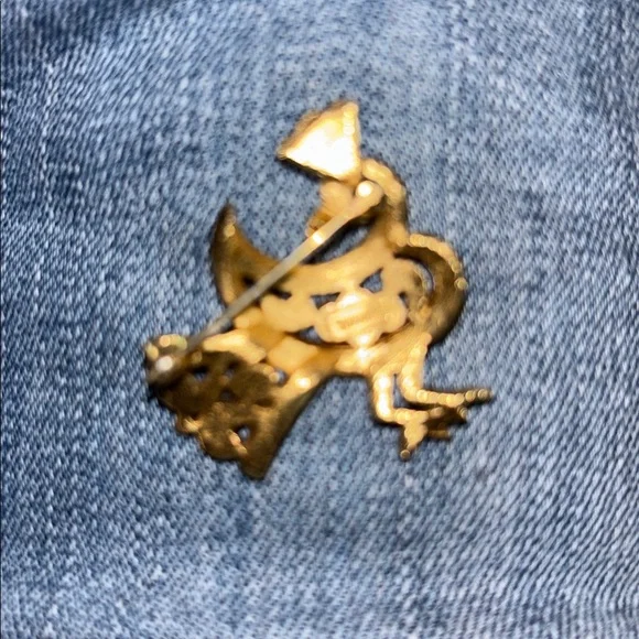 Trifari Multicolor Bird Brooch